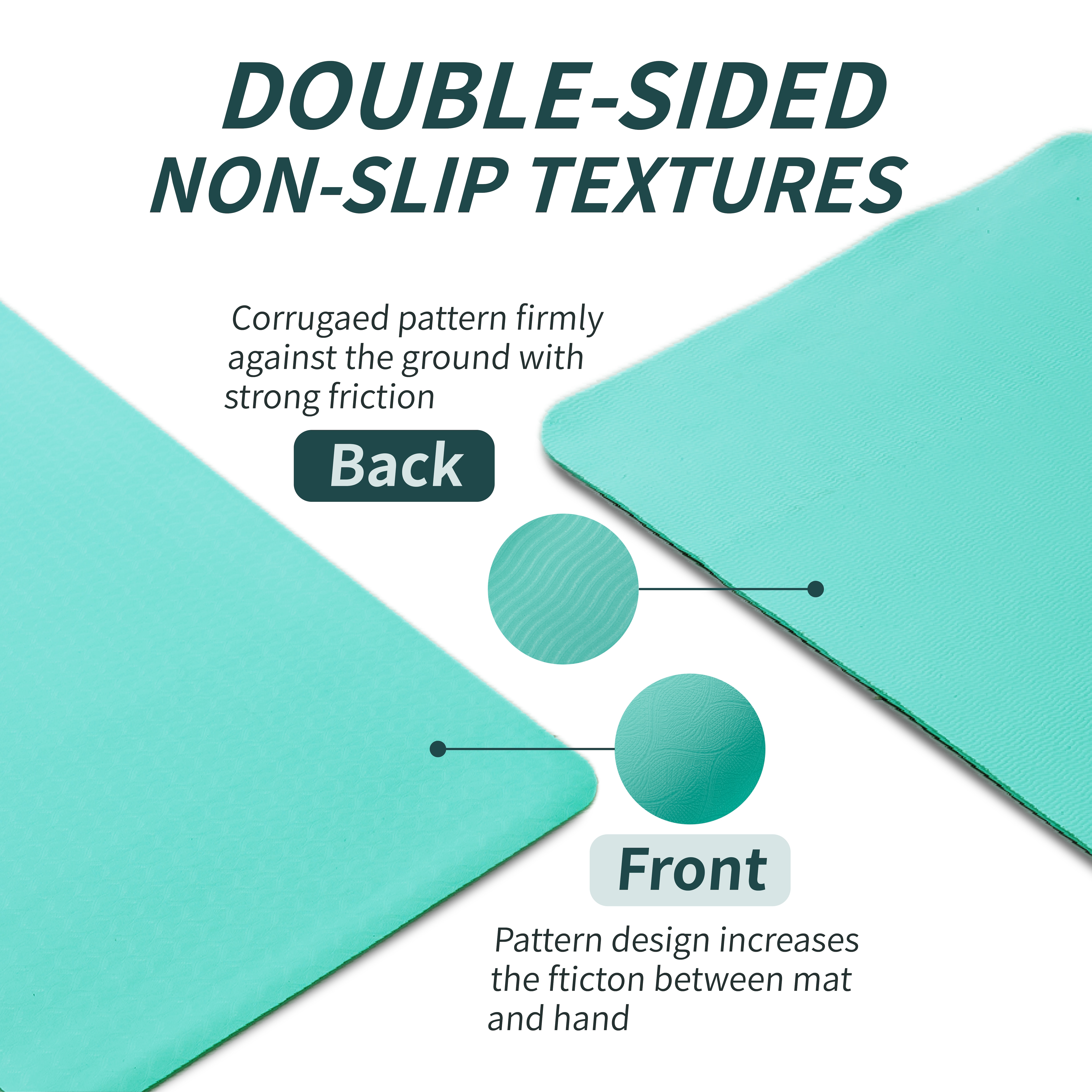 Yoga Mat, Exercise Yoga Mat With Non-Slip Design, Professional TPE Exericise Mat, 72" X 24" Multi-Purpose Workout Mat For Women, Pilates Fitness And Floor Exercises_voghion.com